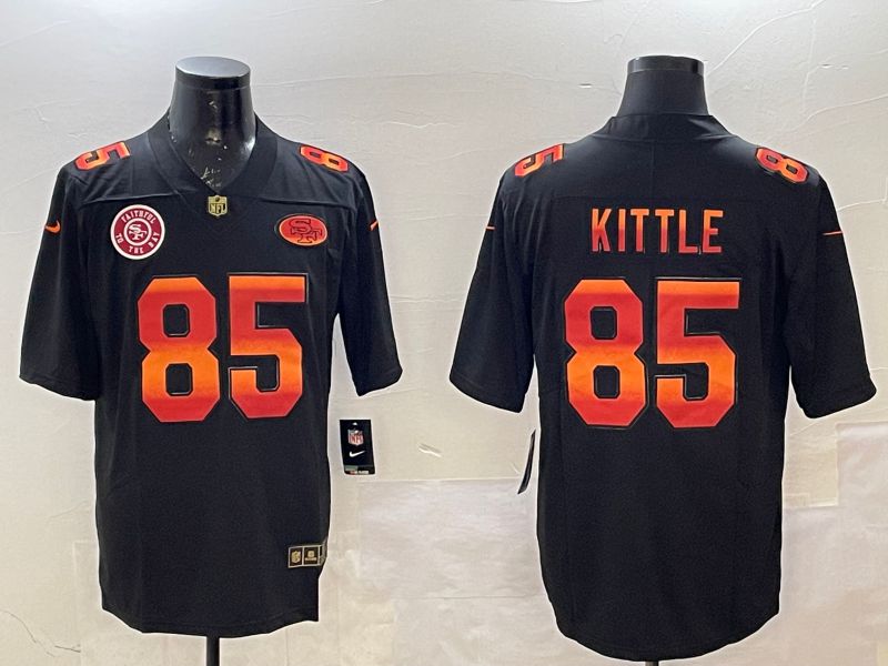 Men San Francisco 49ers #85 Kittle Black Fashion 2025 Nike Limited NFL Jersey style 4